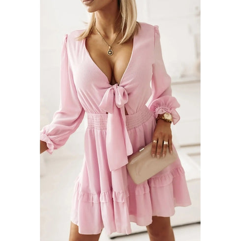 'Nara' Bowtie Mini Dress - Celes Fashion